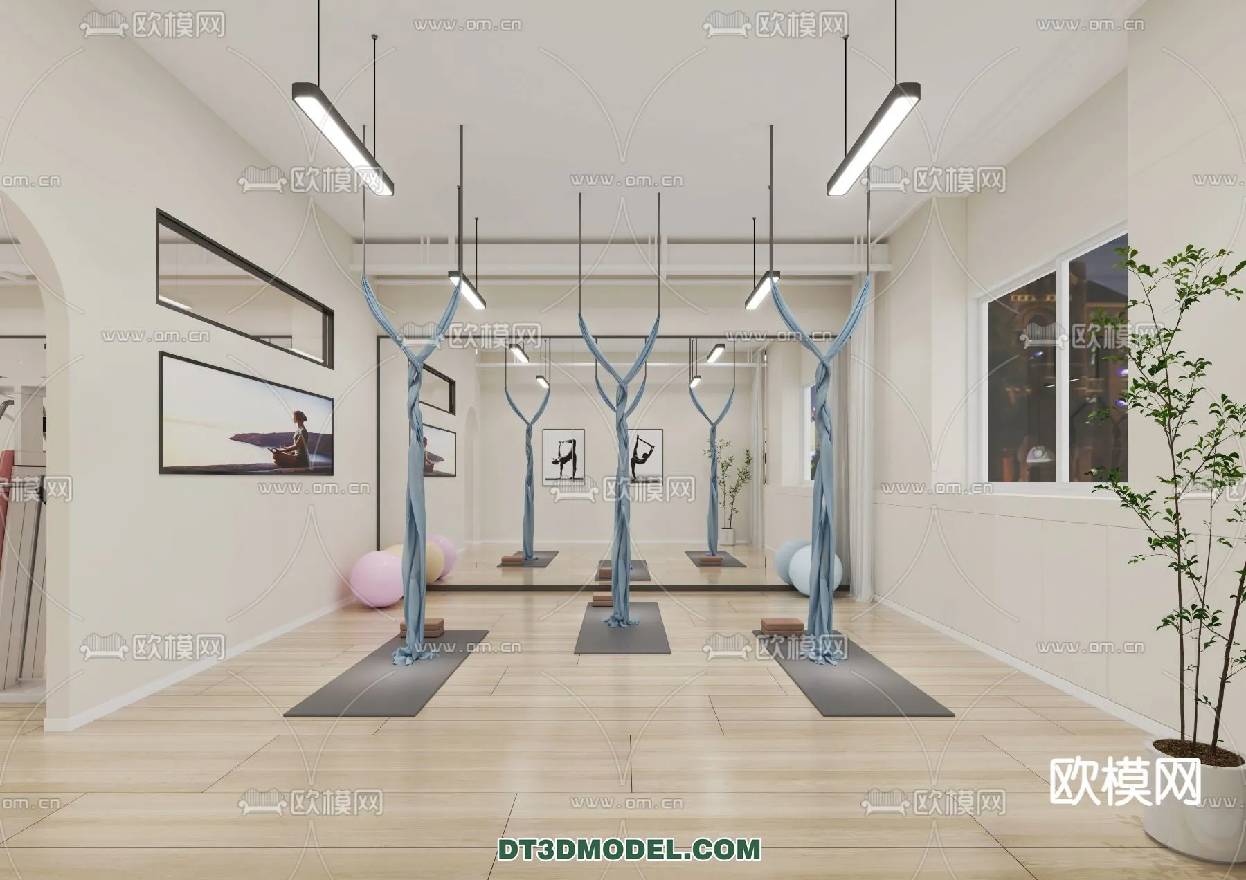 Yoga Room With Thoughtful Design – 3D Scenes – 033