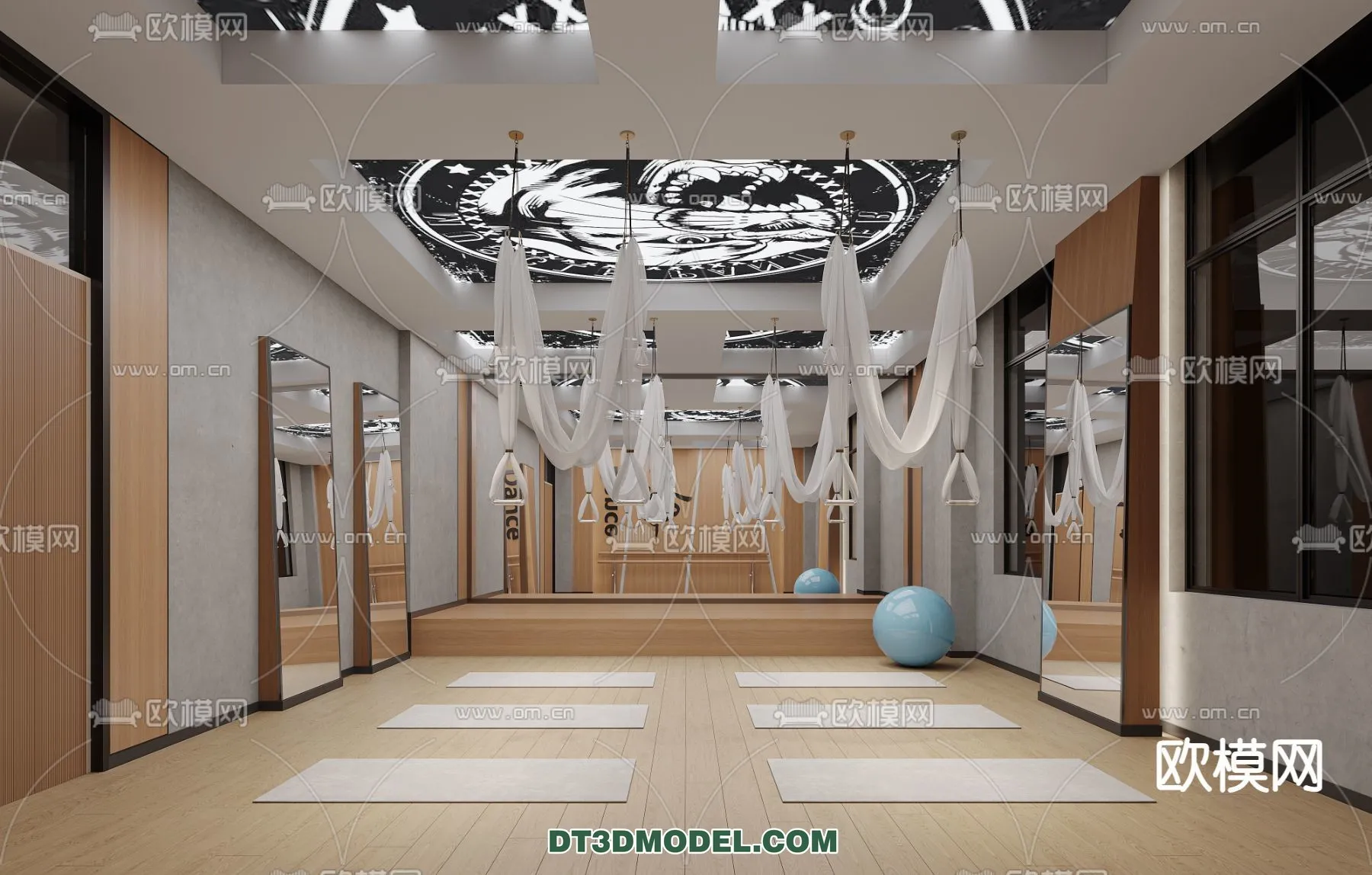 Yoga Room With Thoughtful Design – 3D Scenes – 034