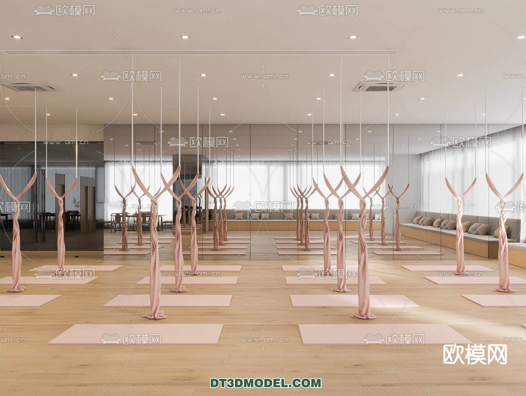 Yoga Room With Thoughtful Design – 3D Scenes – 036