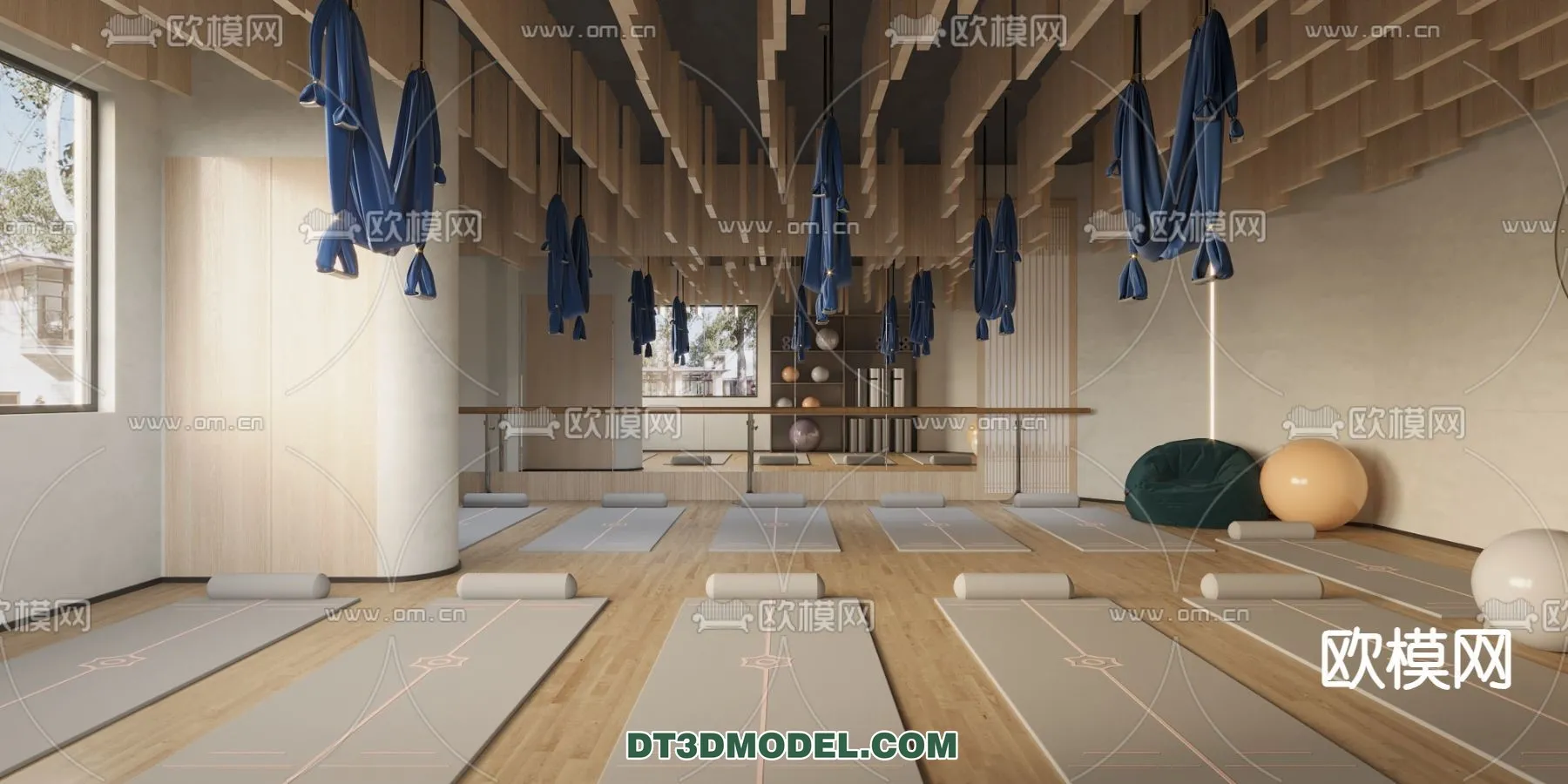 Yoga Room With Thoughtful Design – 3D Scenes – 037