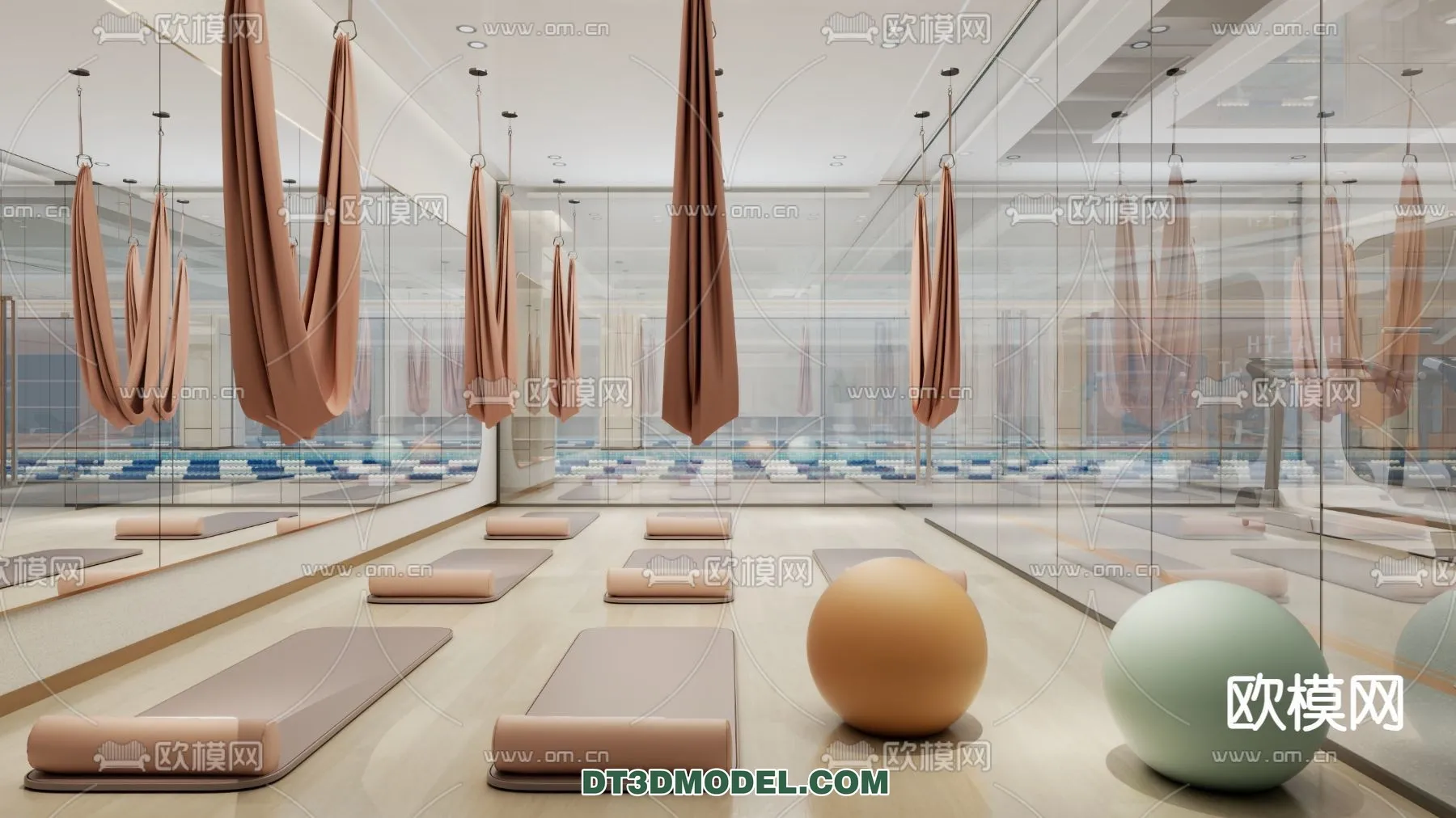 Yoga Room With Thoughtful Design – 3D Scenes – 039