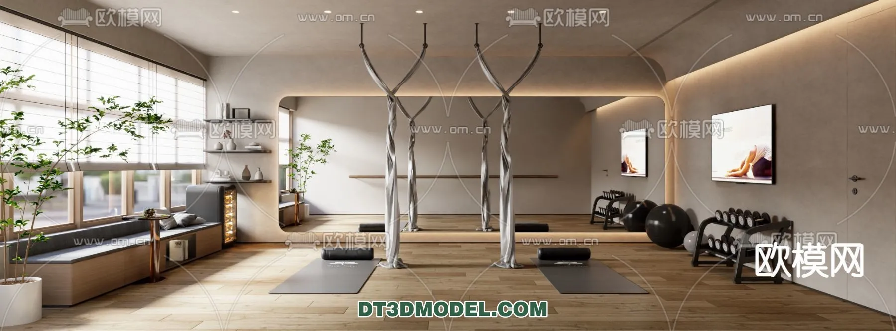 Yoga Room With Thoughtful Design – 3D Scenes – 041