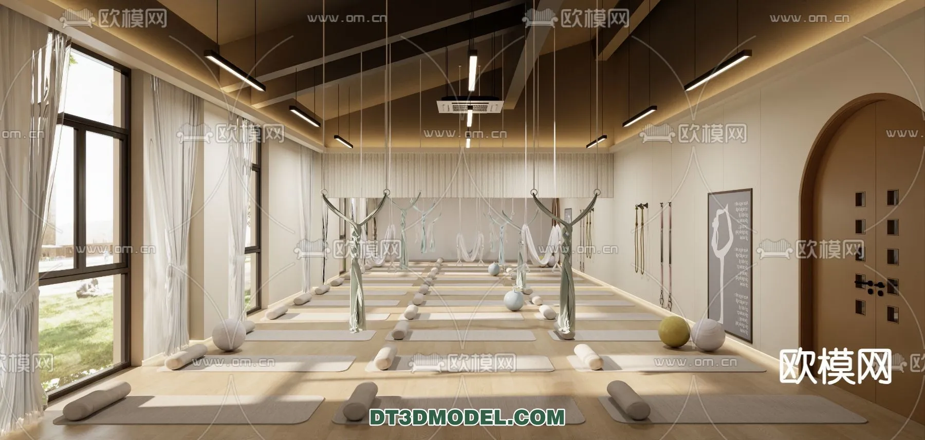 Yoga Room With Thoughtful Design – 3D Scenes – 043