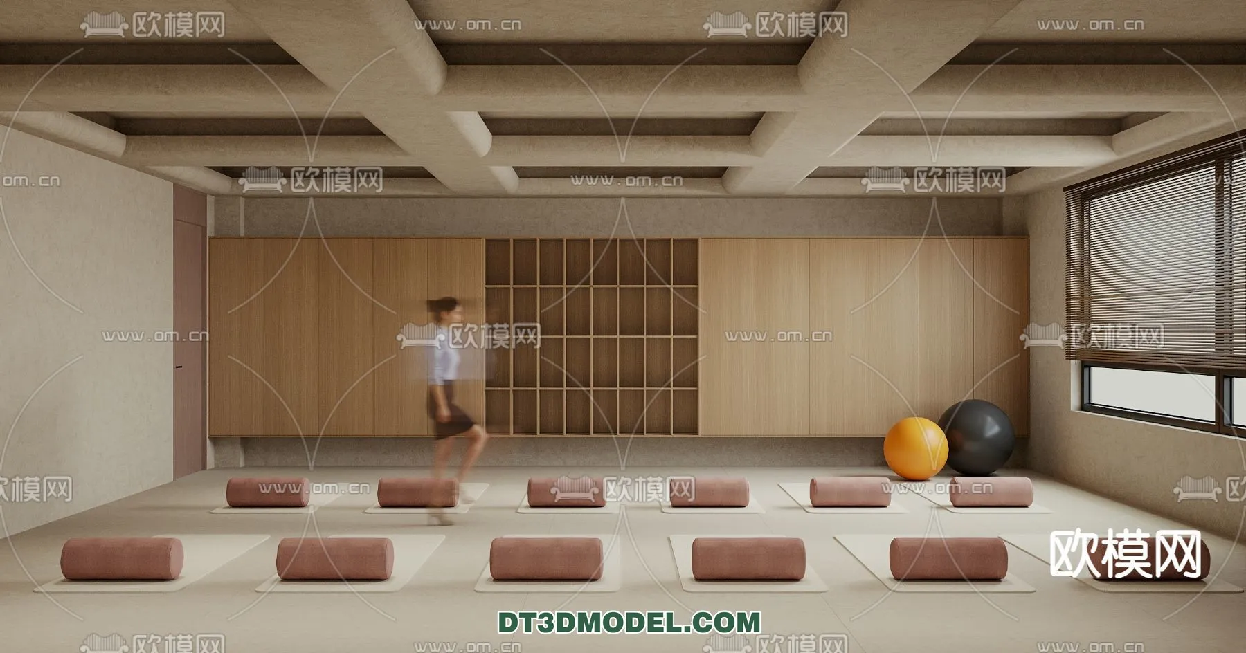 Yoga Room With Thoughtful Design – 3D Scenes – 047