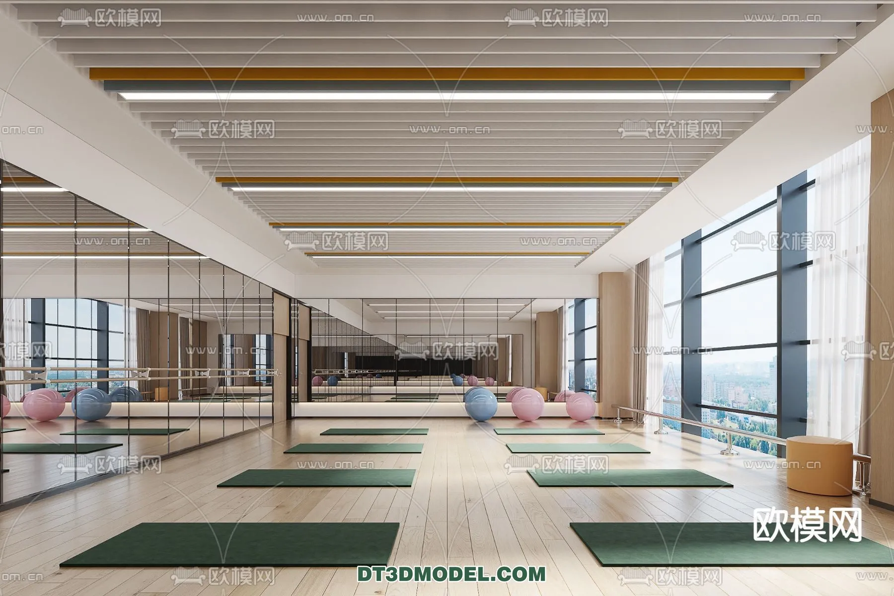 Yoga Room With Thoughtful Design – 3D Scenes – 048