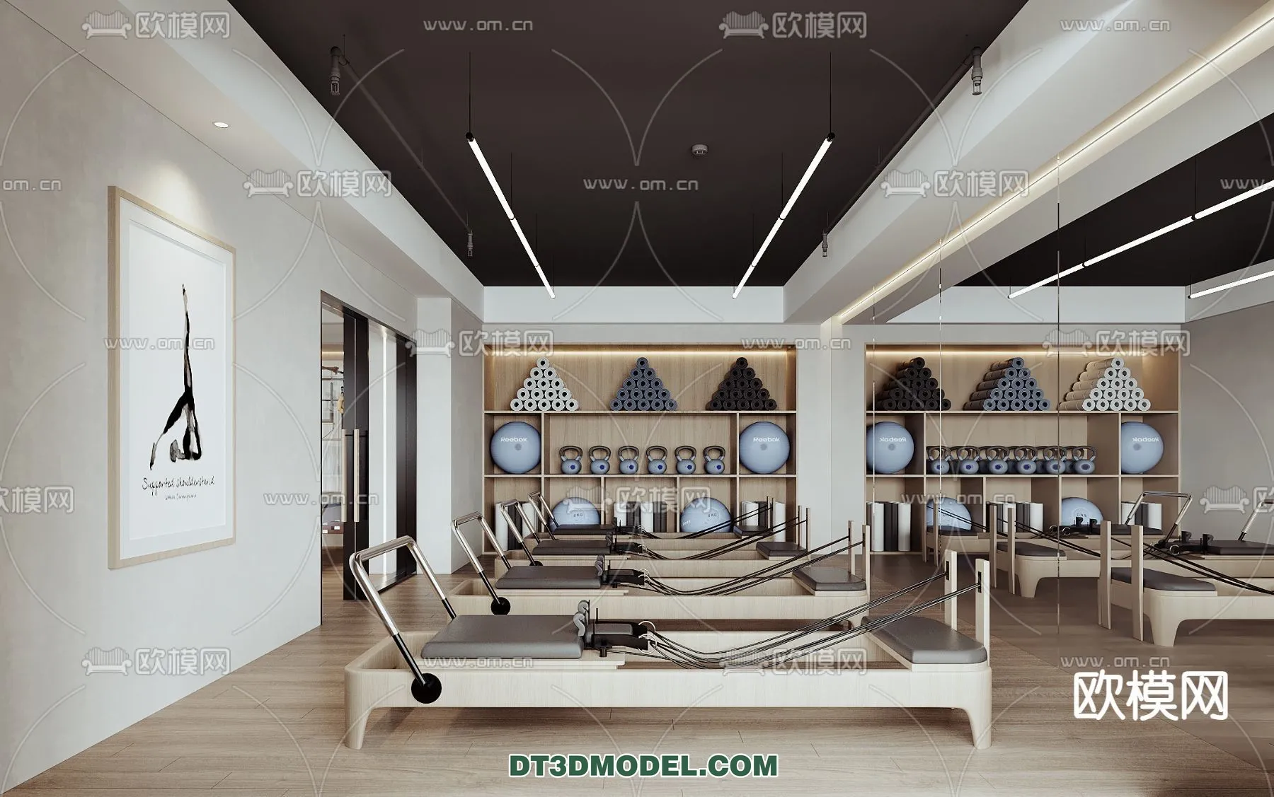 Yoga Room With Thoughtful Design – 3D Scenes – 052