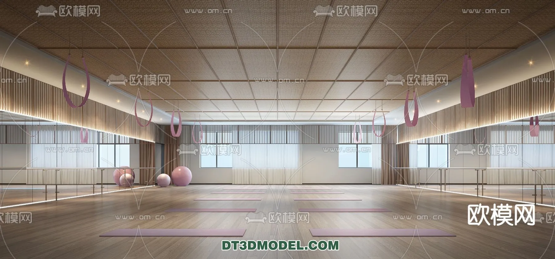 Yoga Room With Thoughtful Design – 3D Scenes – 055