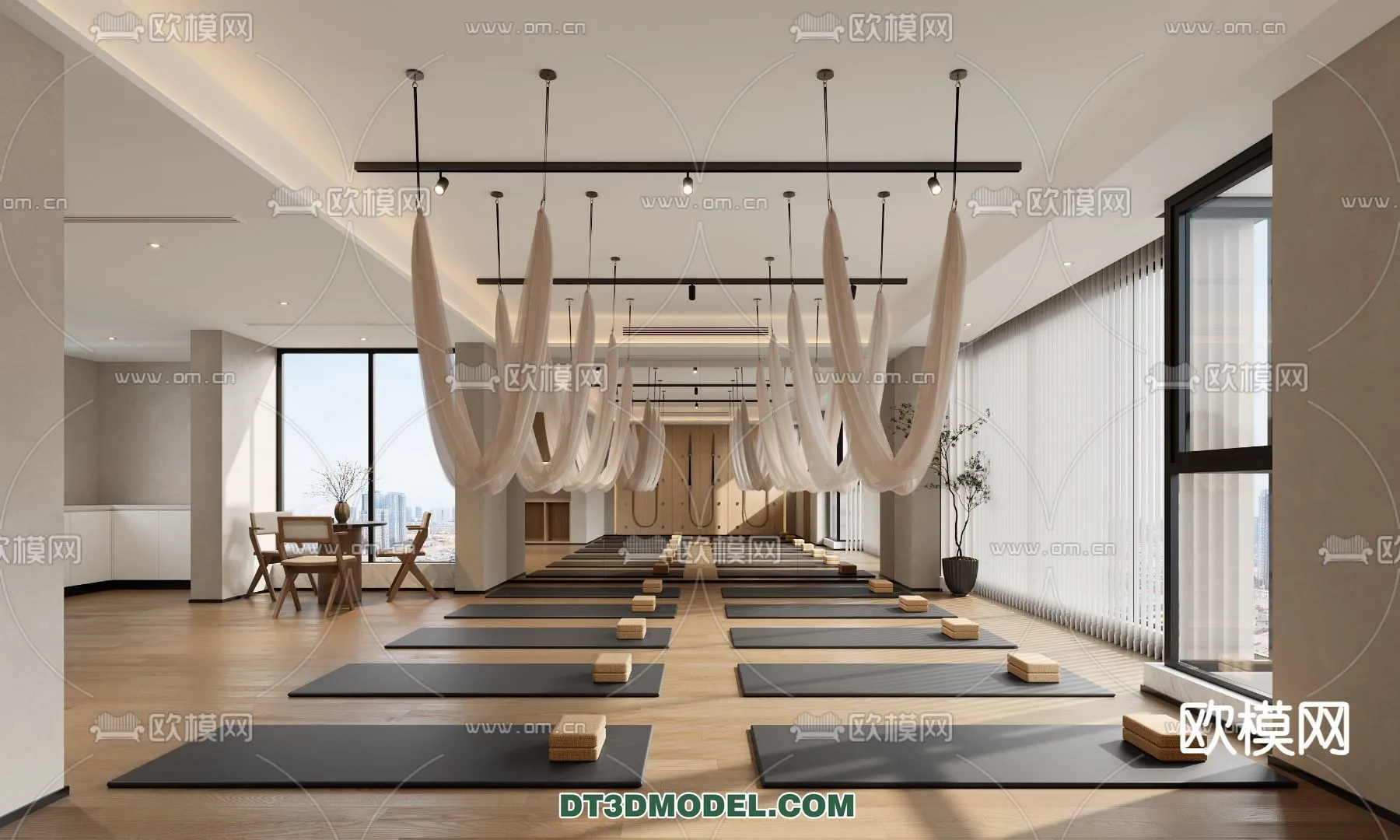 Yoga Room With Thoughtful Design – 3D Scenes – 056