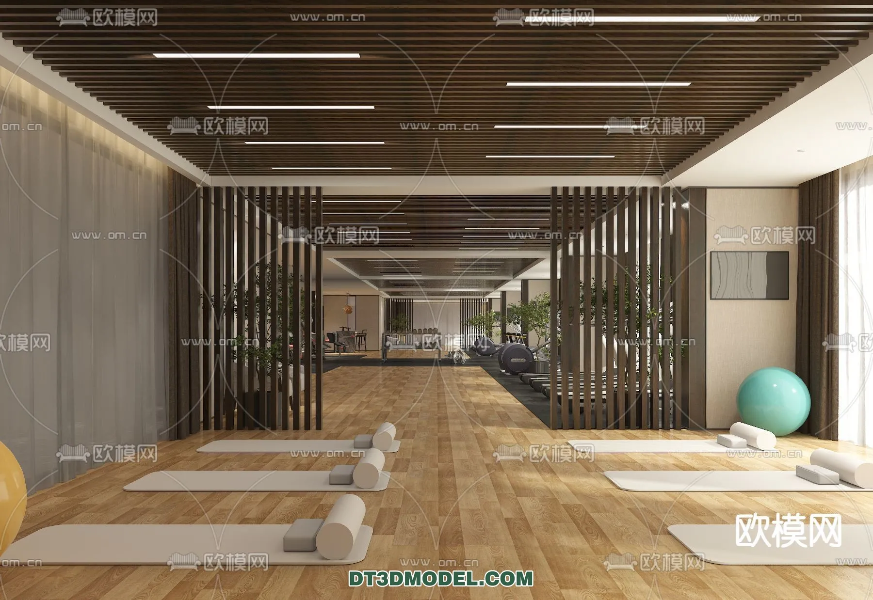 Yoga Room With Thoughtful Design – 3D Scenes – 061