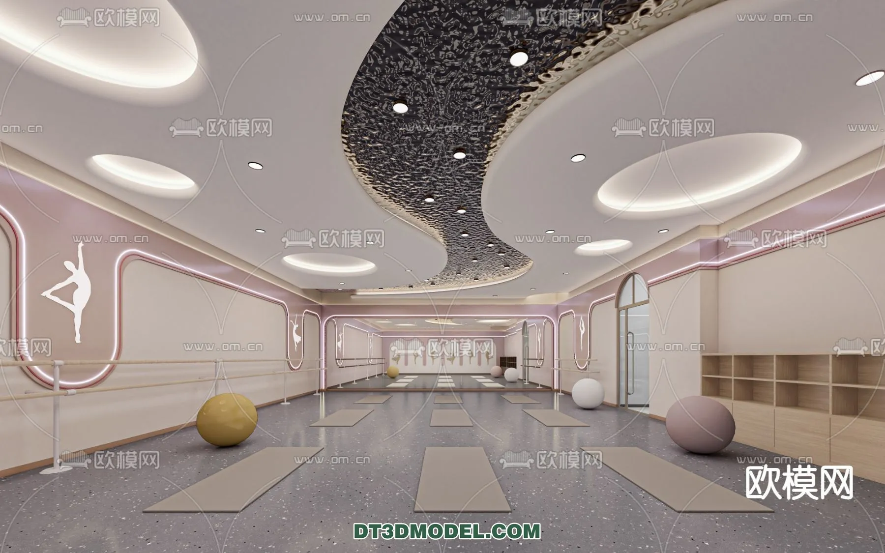 Yoga Room With Thoughtful Design – 3D Scenes – 062