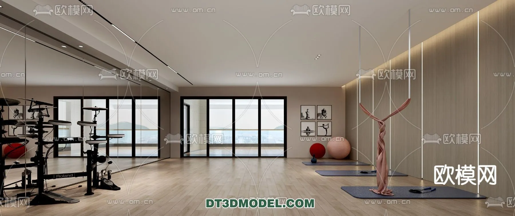 Yoga Room With Thoughtful Design – 3D Scenes – 065