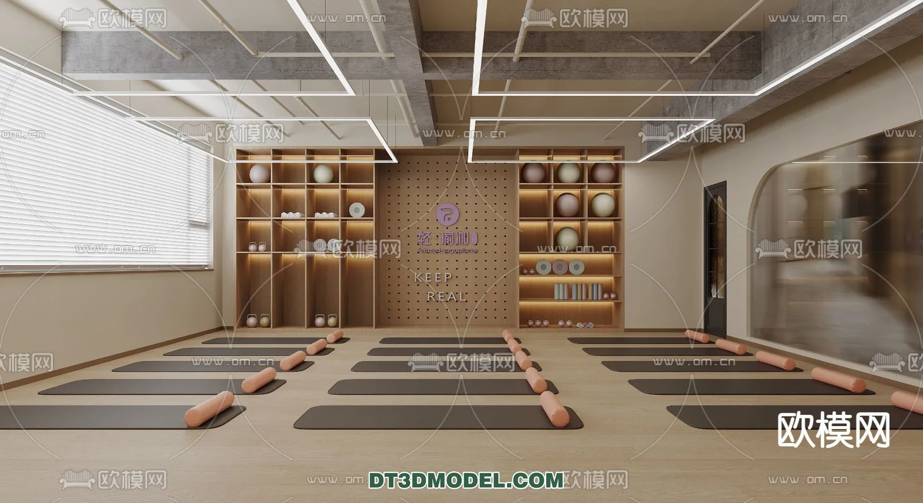 Yoga Room With Thoughtful Design – 3D Scenes – 066