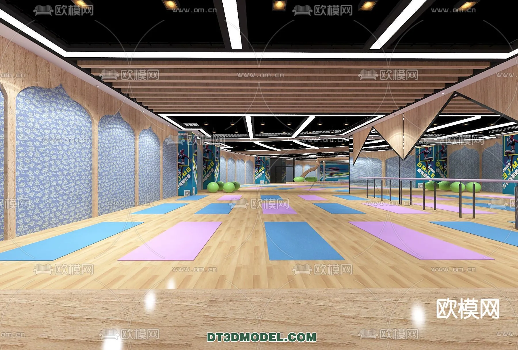 Yoga Room With Thoughtful Design – 3D Scenes – 068