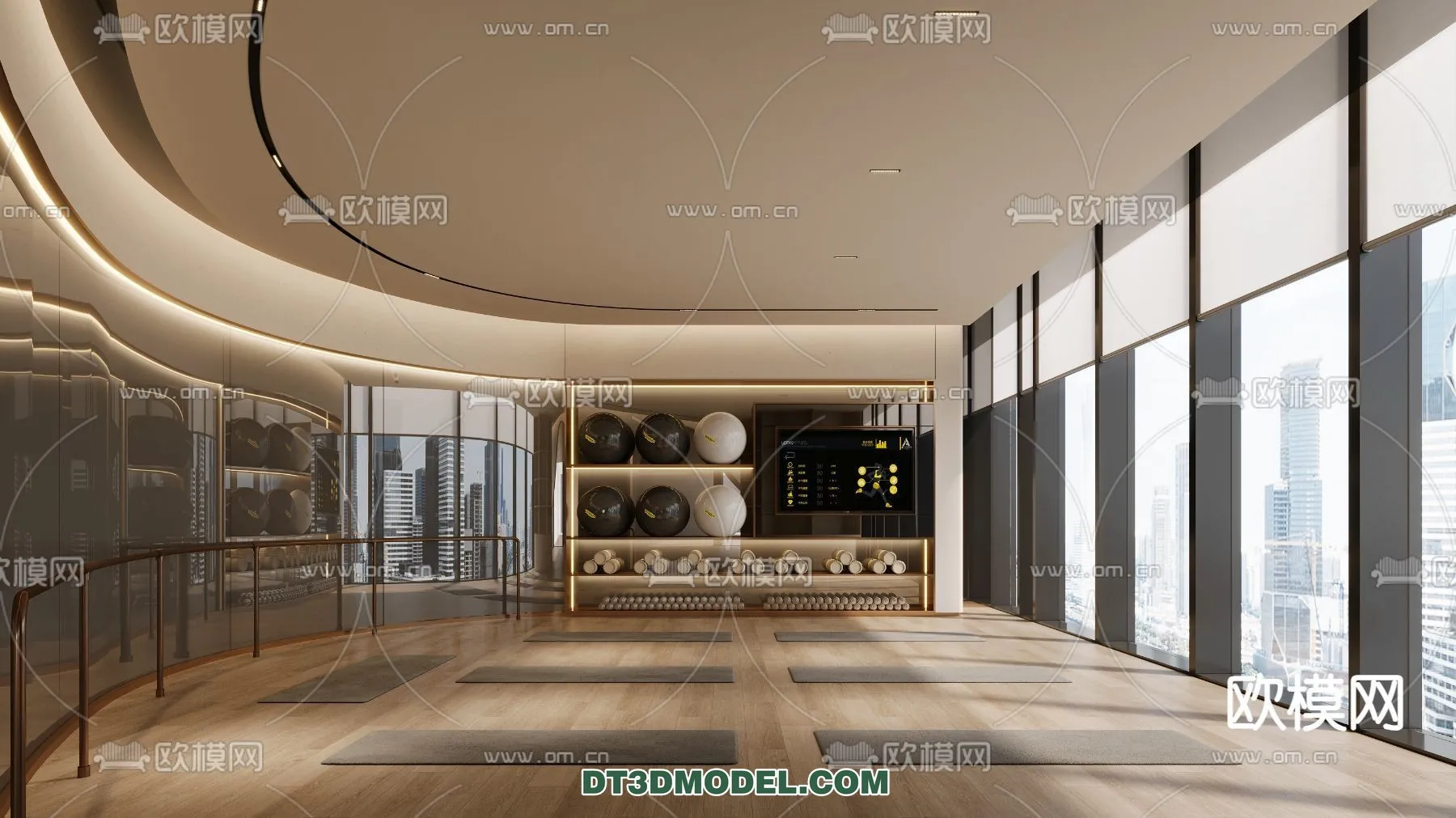 Yoga Room With Thoughtful Design – 3D Scenes – 070