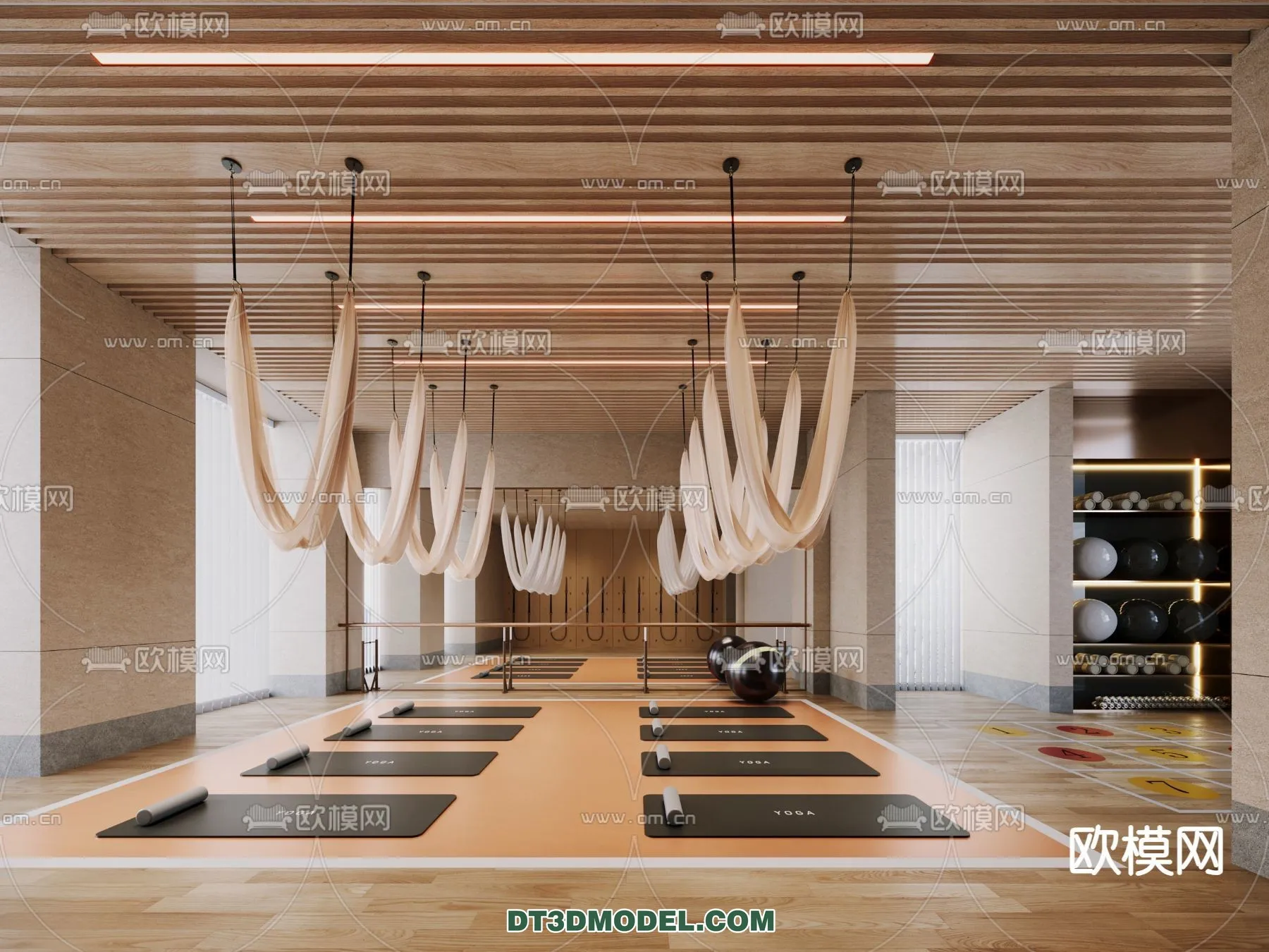 Yoga Room With Thoughtful Design – 3D Scenes – 072