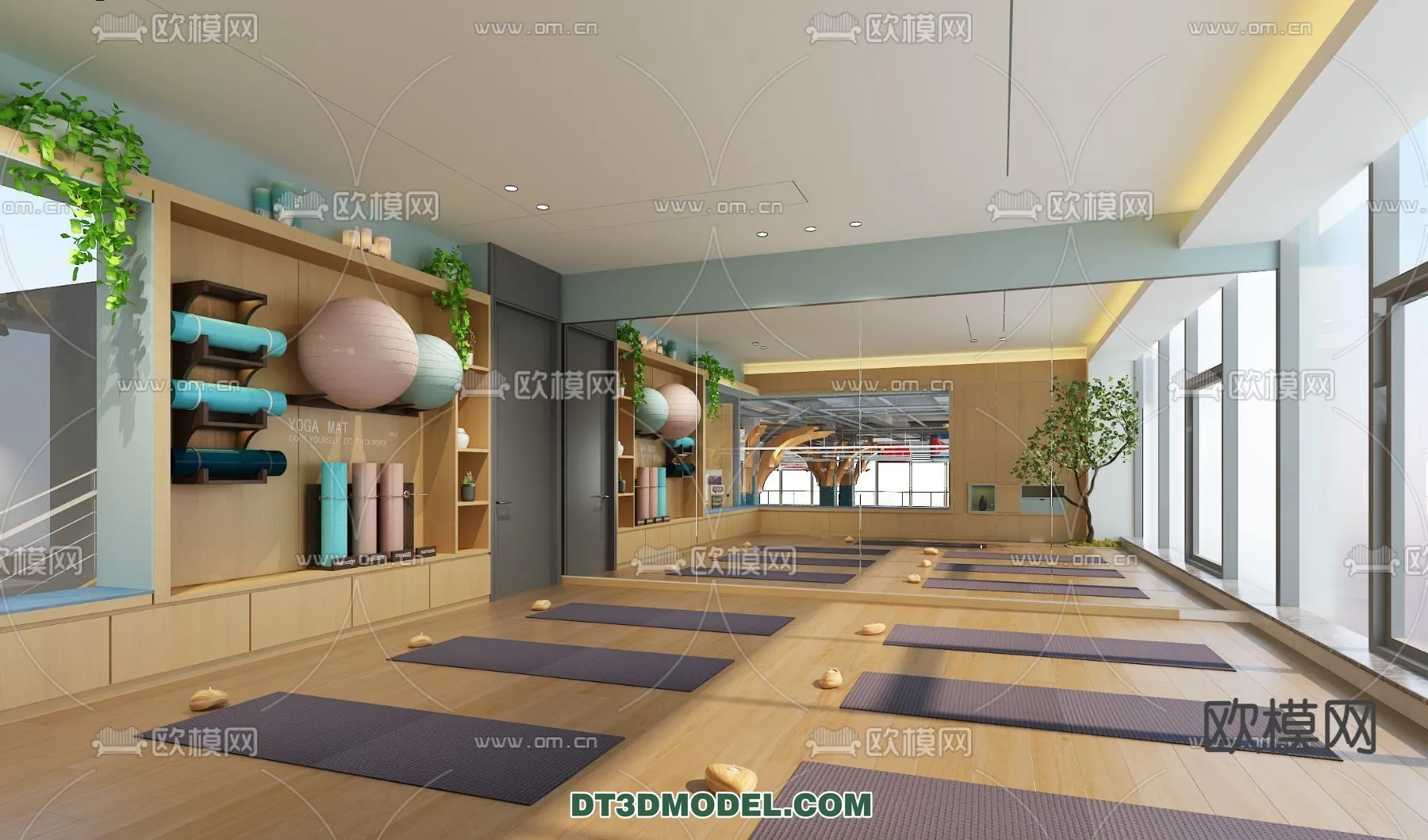 Yoga Room With Thoughtful Design – 3D Scenes – 073