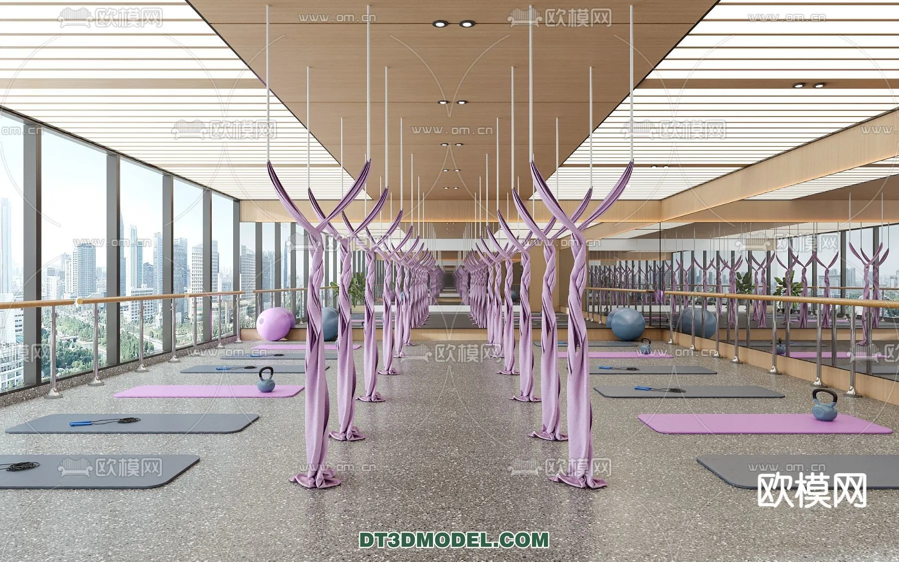 Yoga Room With Thoughtful Design – 3D Scenes – 074