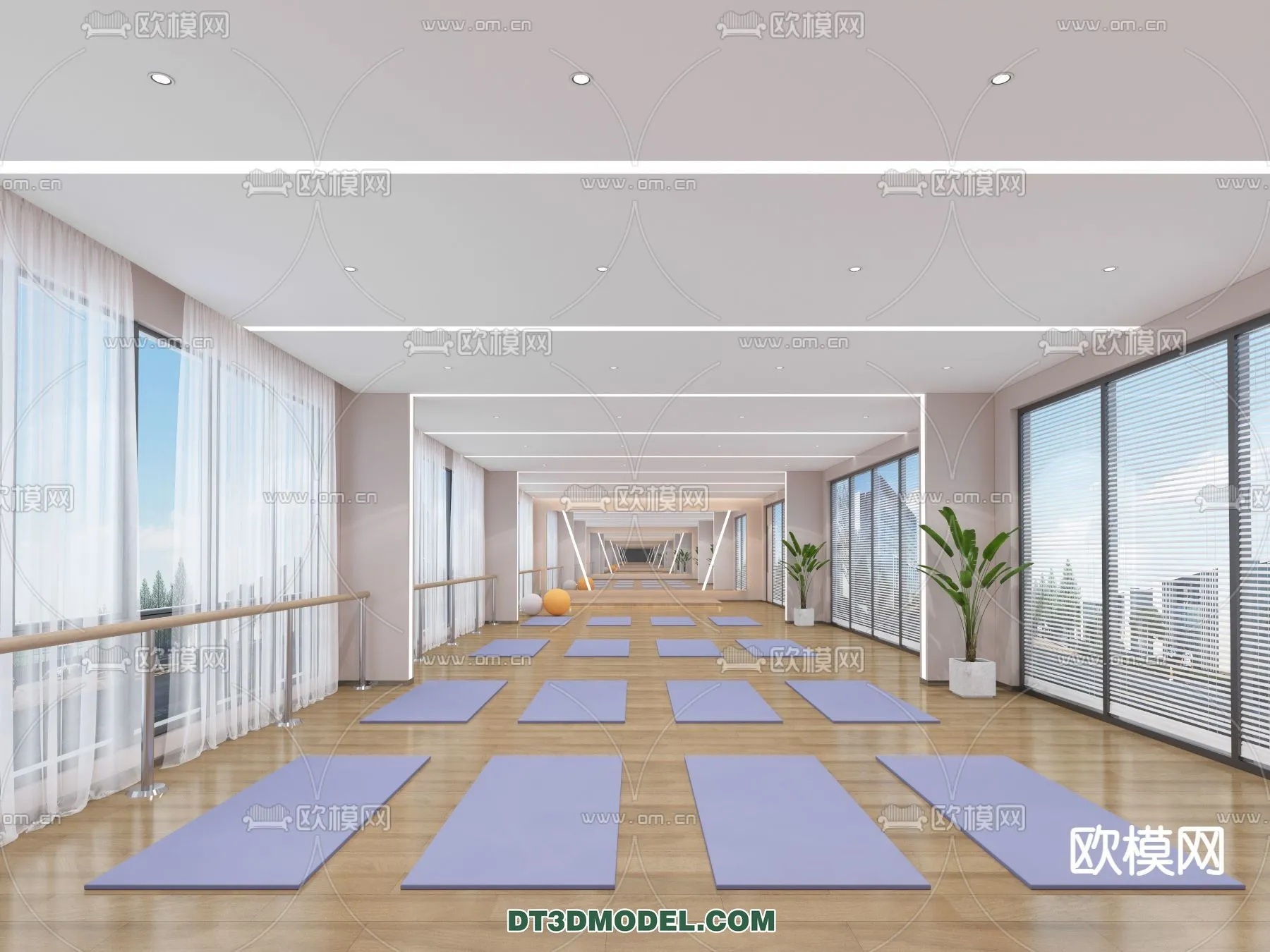 Yoga Room With Thoughtful Design – 3D Scenes – 075