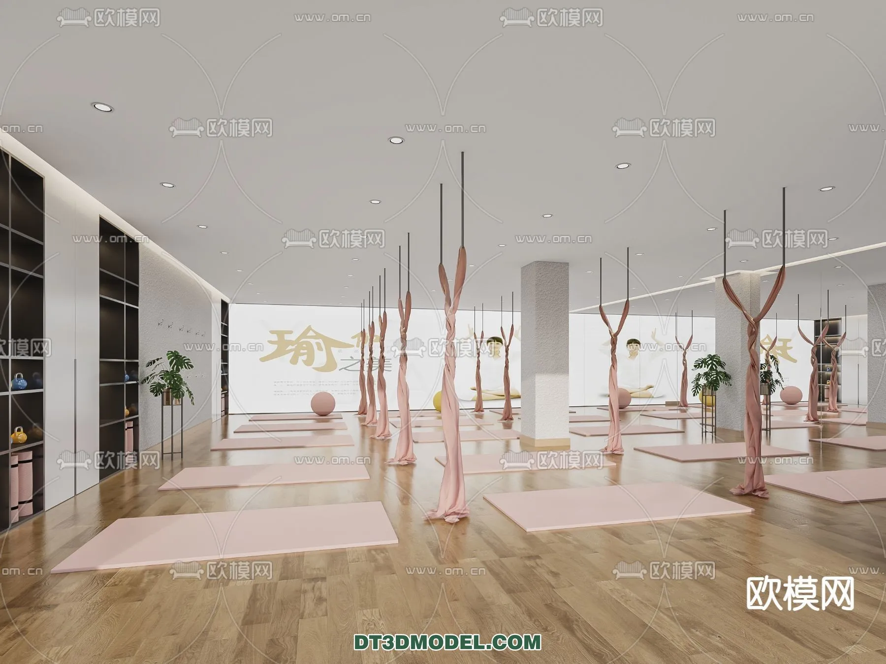 Yoga Room With Thoughtful Design – 3D Scenes – 076