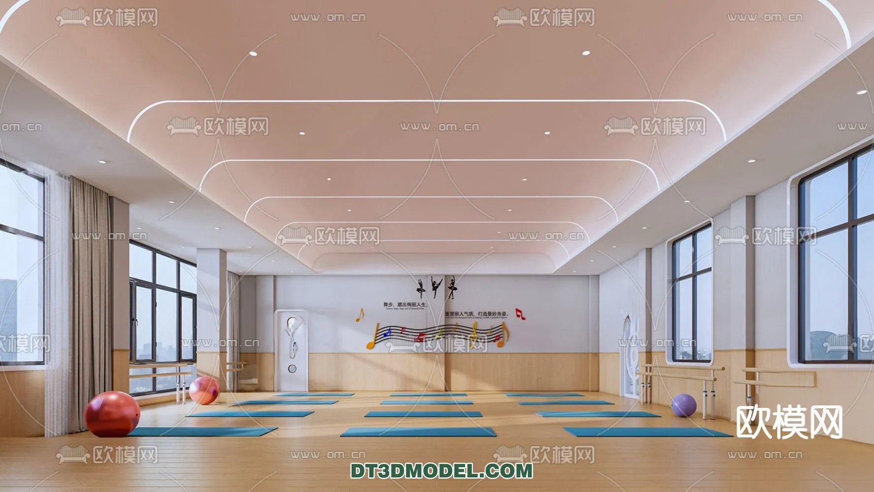 Yoga Room With Thoughtful Design – 3D Scenes – 077