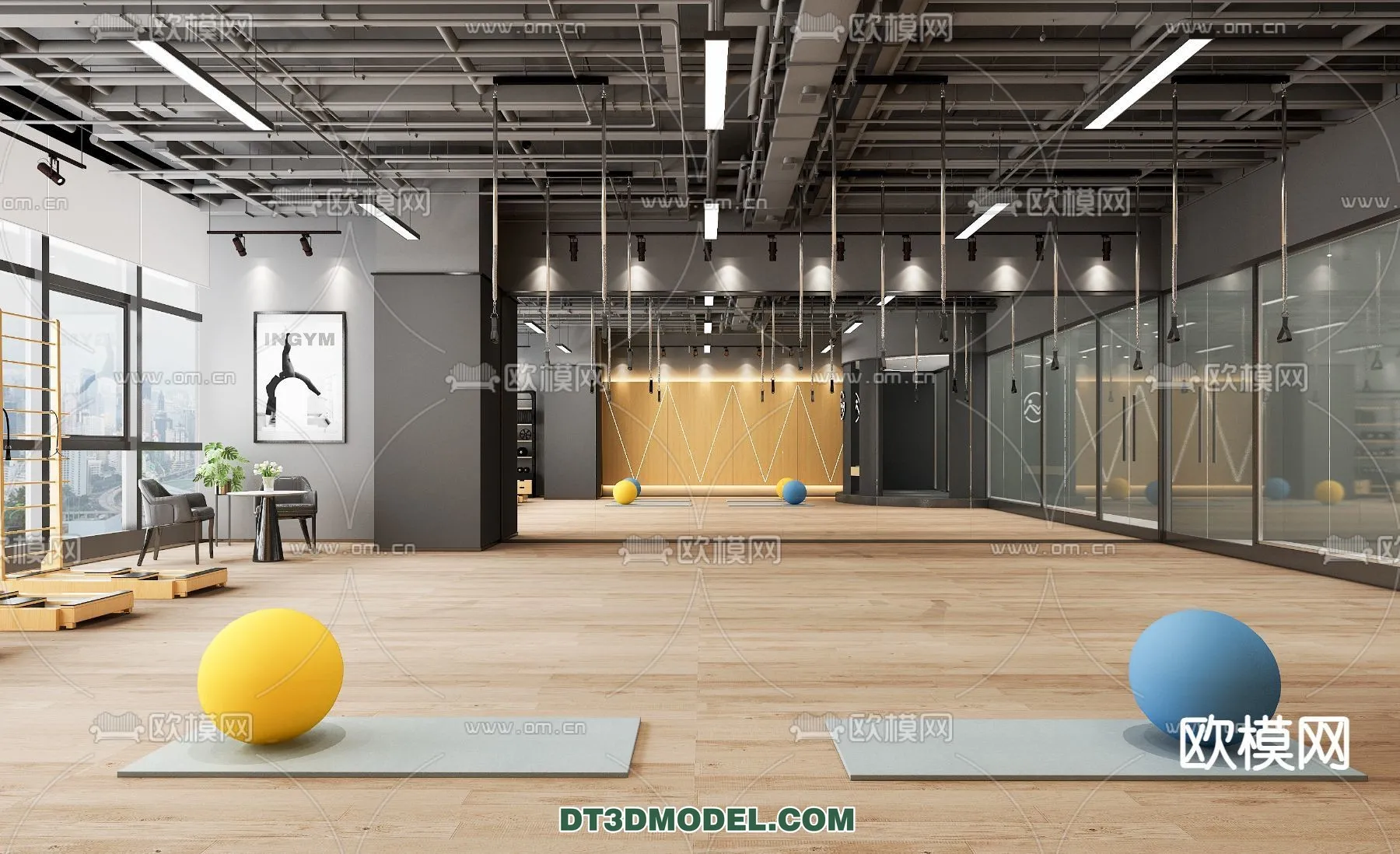 Yoga Room With Thoughtful Design – 3D Scenes – 078