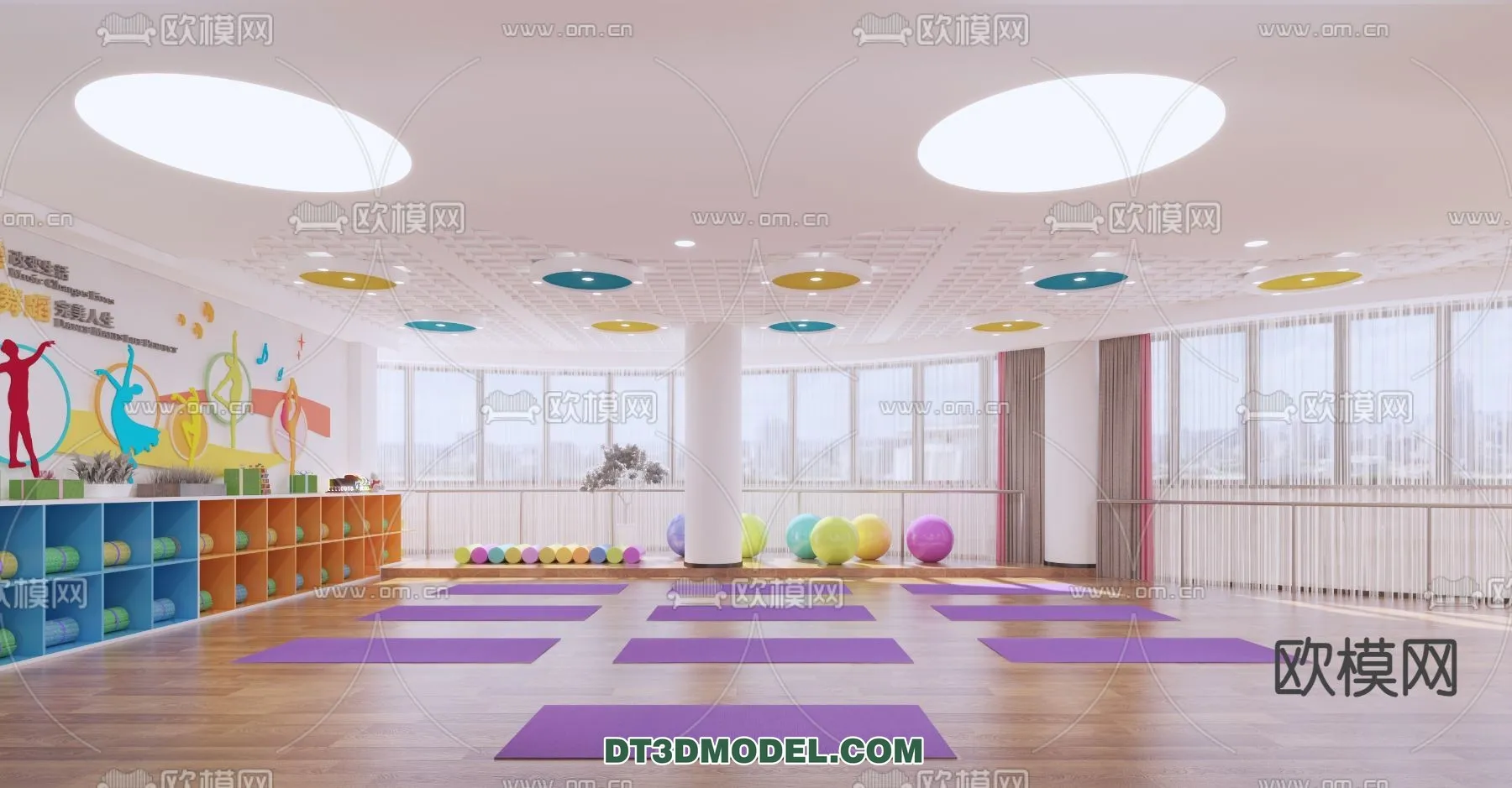 Yoga Room With Thoughtful Design – 3D Scenes – 080