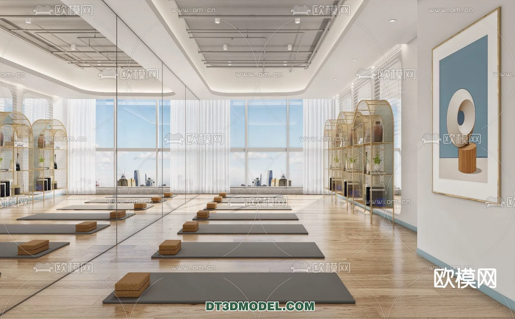 Yoga Room With Thoughtful Design – 3D Scenes – 089