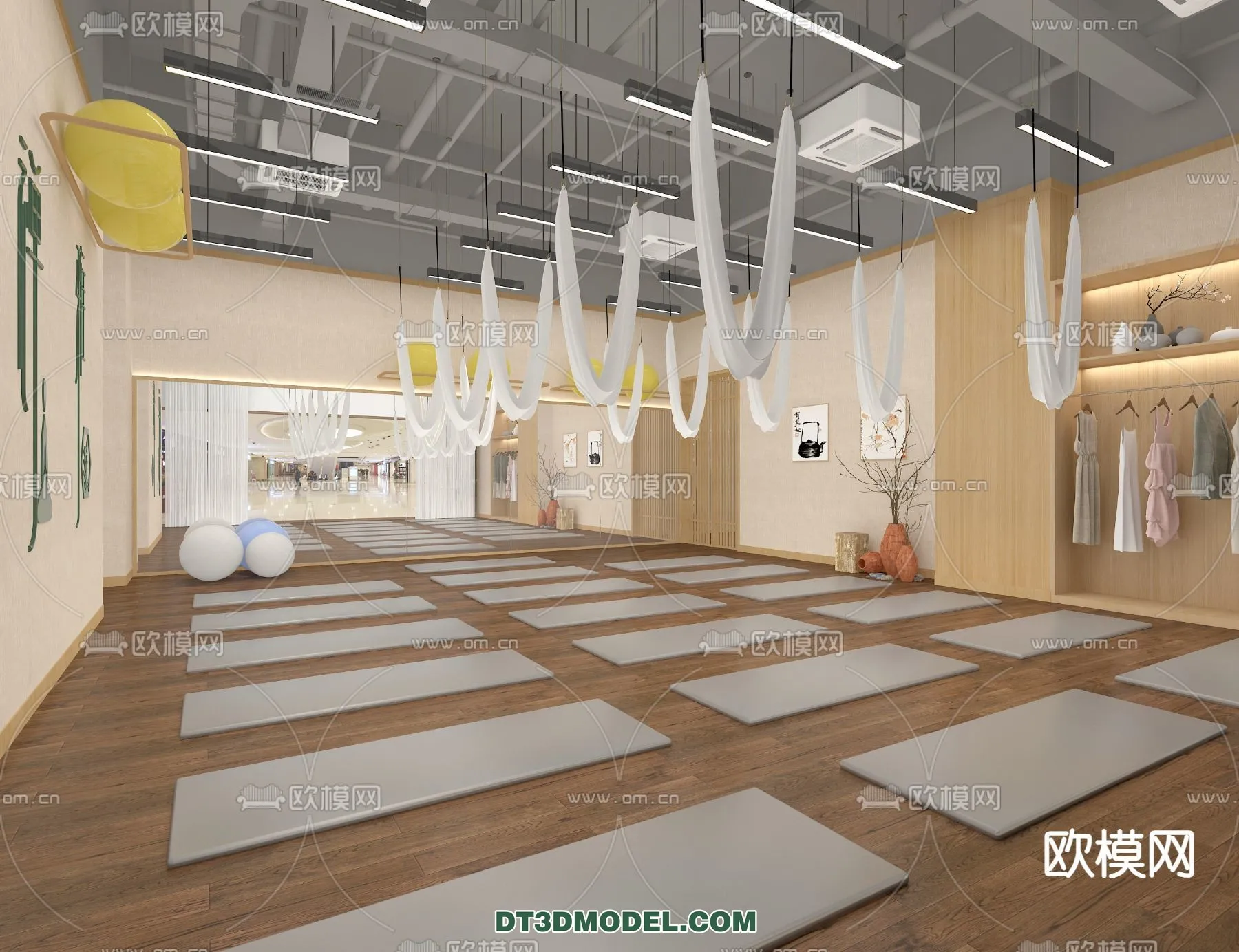 Yoga Room With Thoughtful Design – 3D Scenes – 090