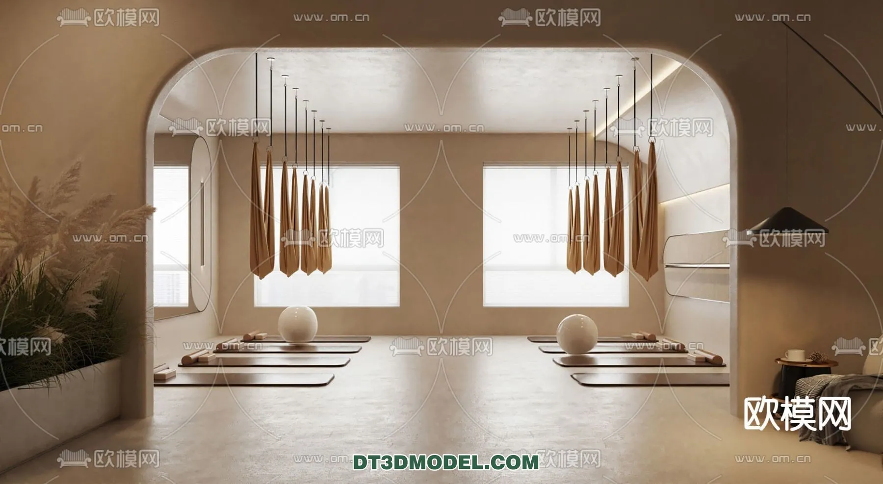 Yoga Room With Thoughtful Design – 3D Scenes – 091