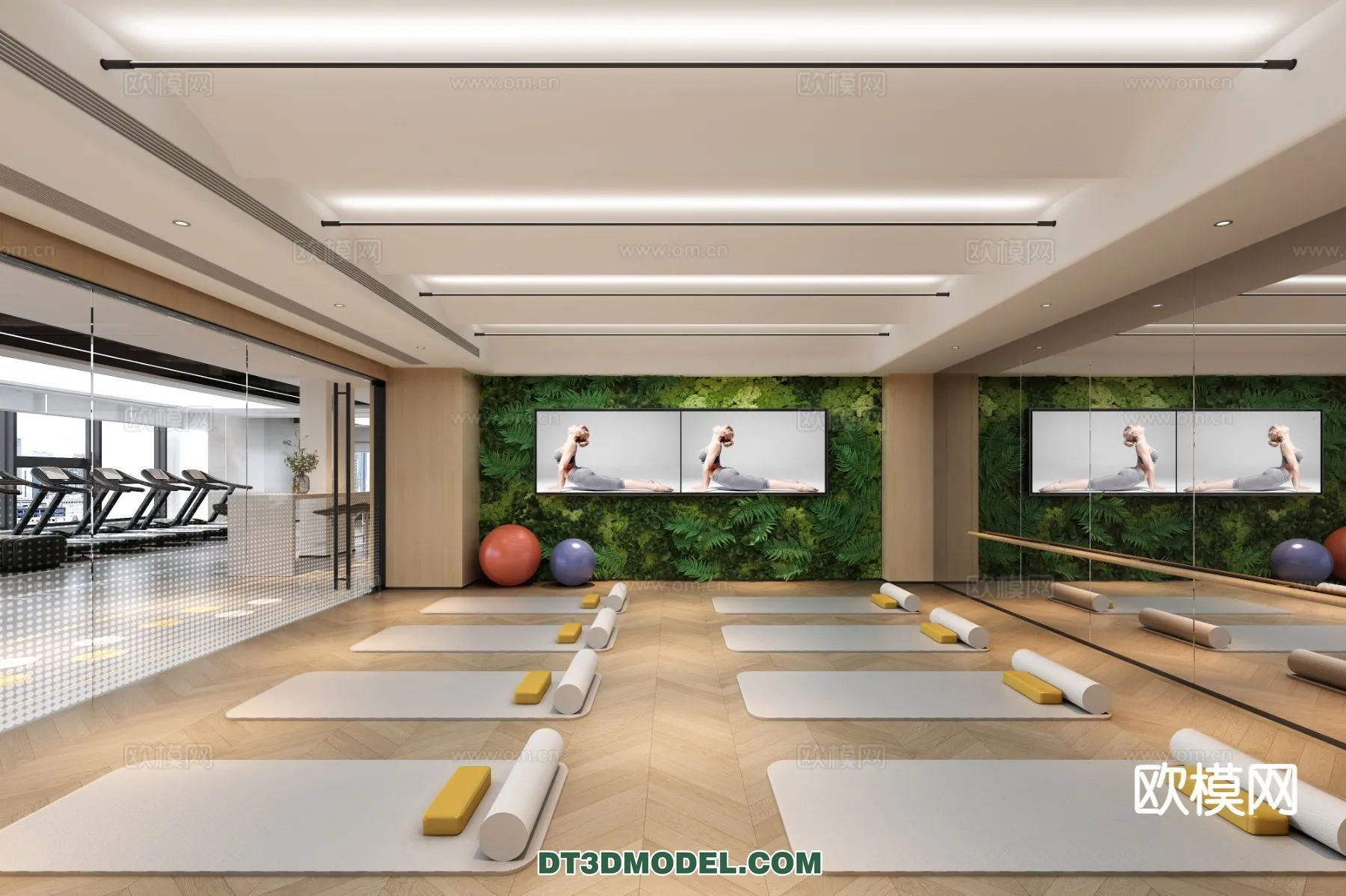 Yoga Room With Thoughtful Design – 3D Scenes – 095