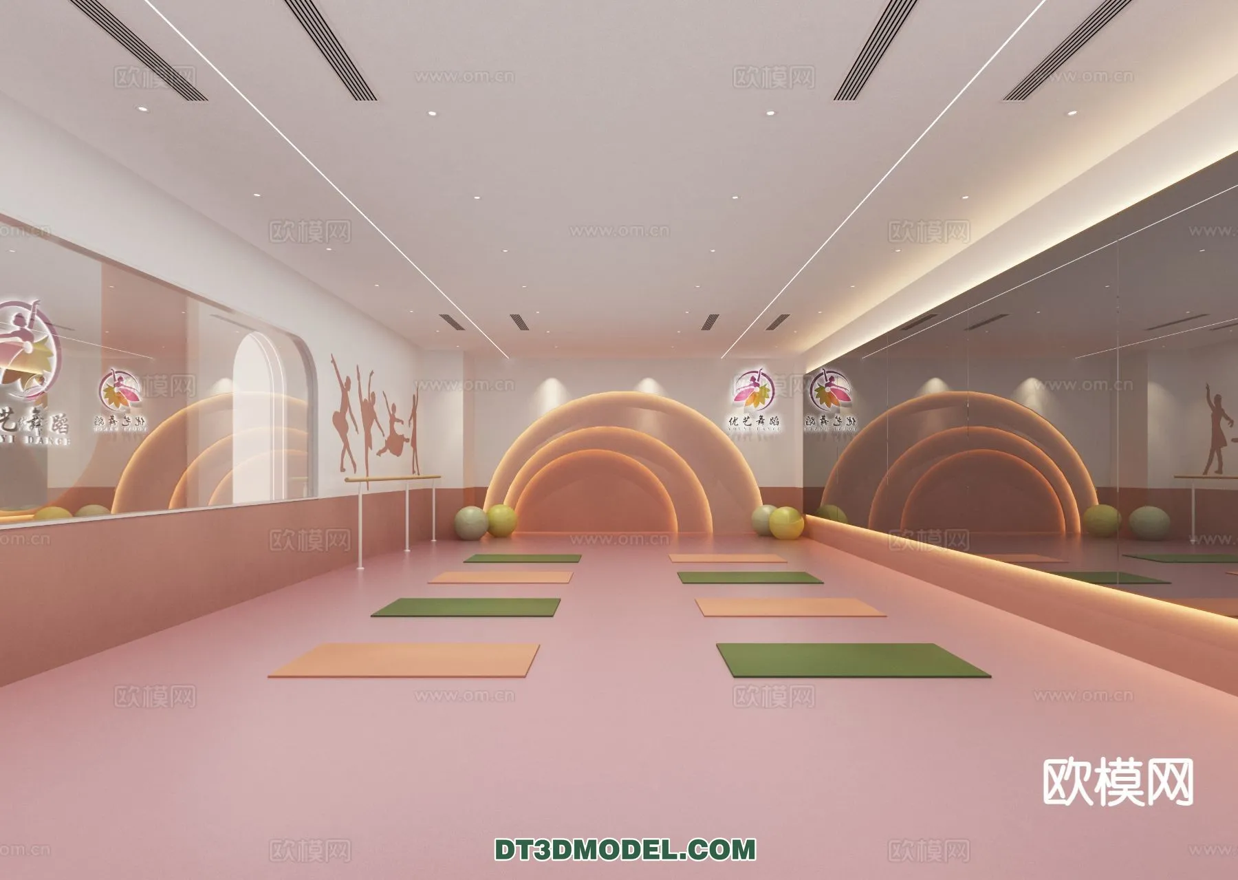 Yoga Room With Thoughtful Design – 3D Scenes – 096