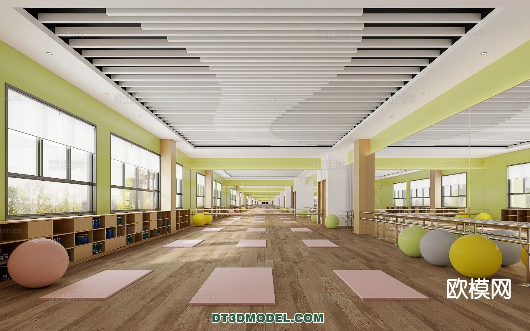 Yoga Room With Thoughtful Design – 3D Scenes – 097