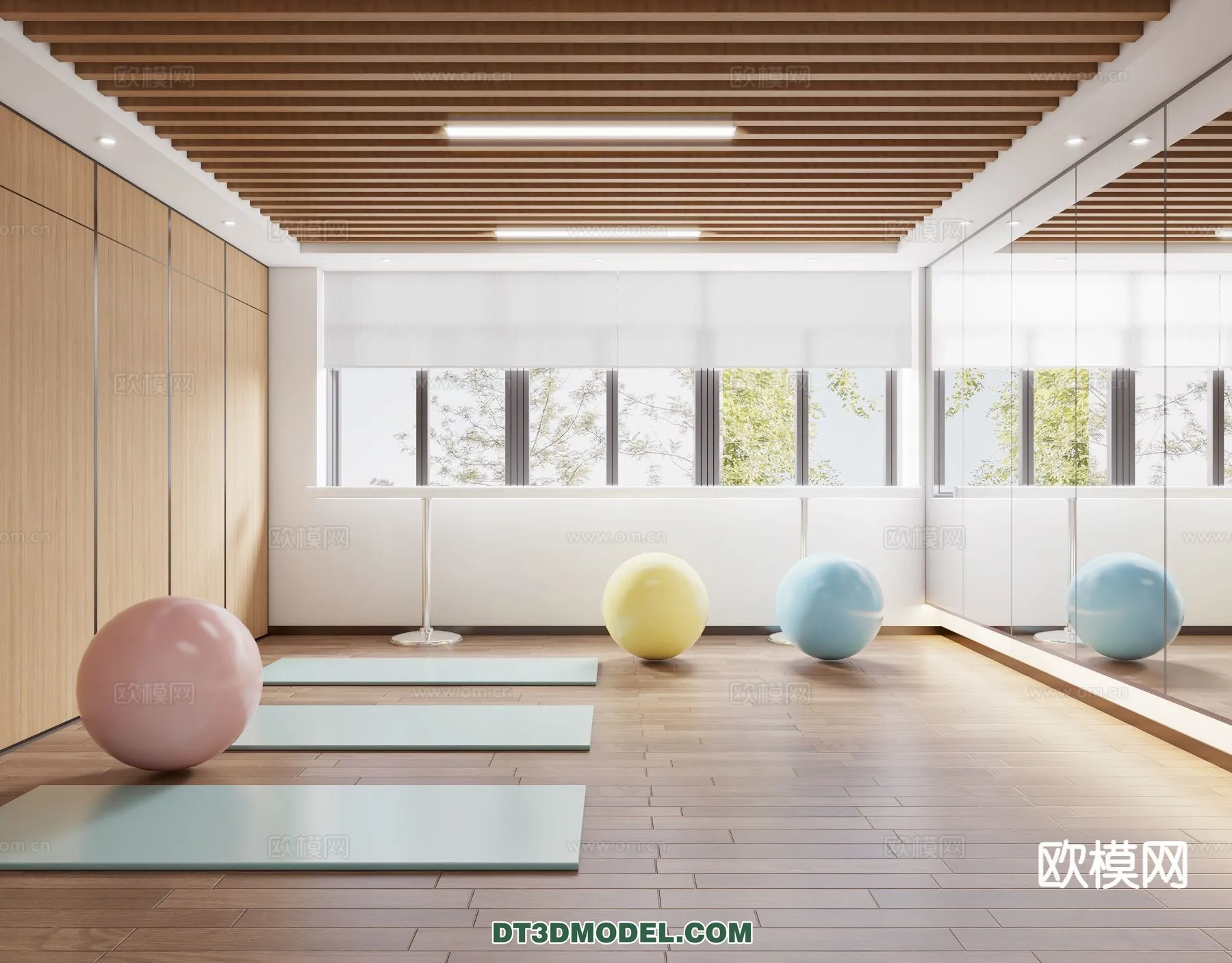 Yoga Room With Thoughtful Design – 3D Scenes – 099