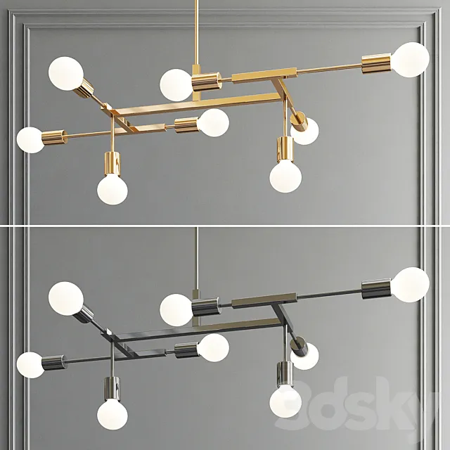 YOKA Modern Metal Pendant Light 3ds Max