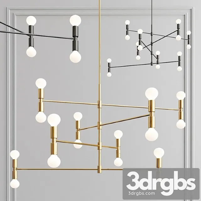 Yoka modern pendant 16 light – gold and black