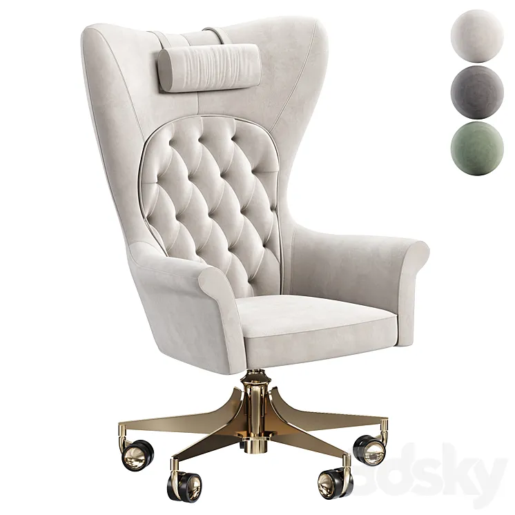 YORK SWIVEL ARMCHAIR by Visionnaire 3DS Max Model