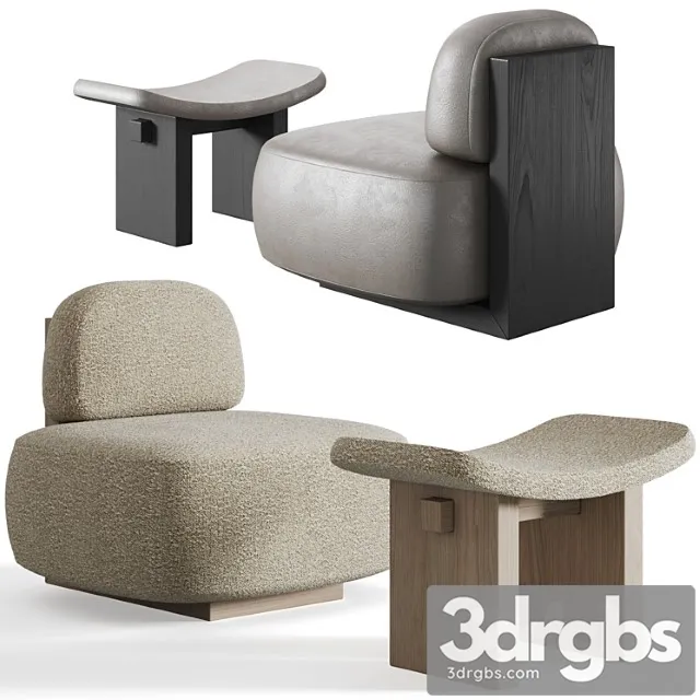 Yoshida chair + nara stool by secolo