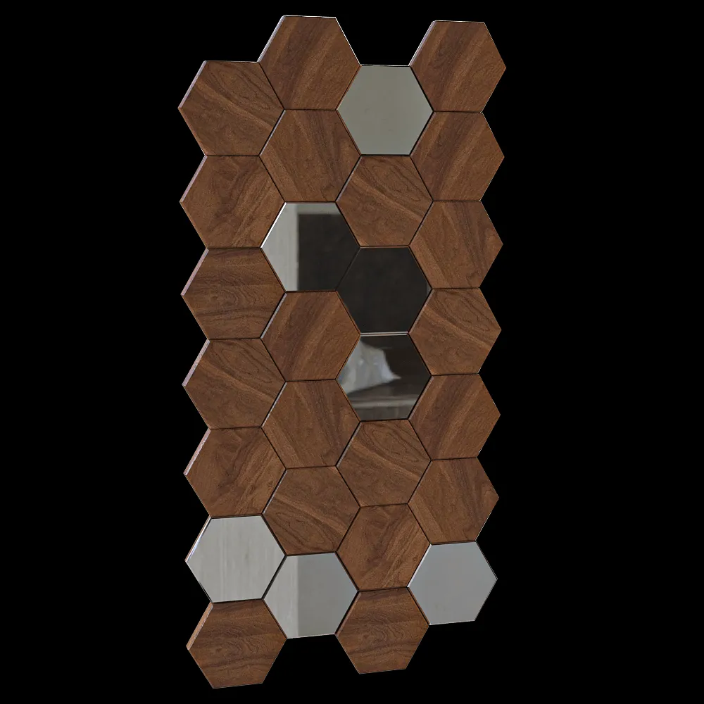 YourFoRest – Wall panel mith mirror insert Mosaic Honey 3ds Max