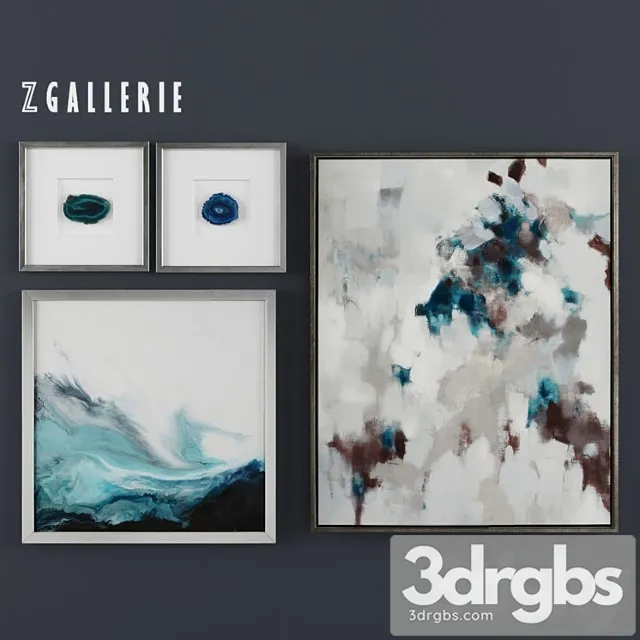 Z Gallerie Cerulean Impressions Set Of 4 1 3dsmax Download