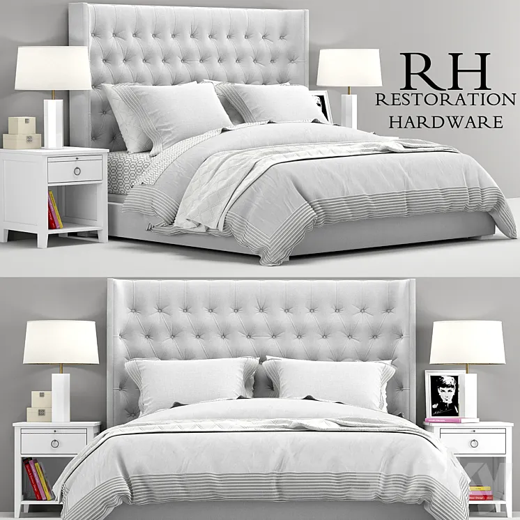 Zadie bed collection RH Teen 3DS Max