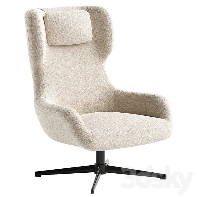 Zalina swivel armchair 3ds Max