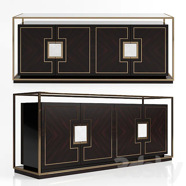 Zanaboni ebony sideboard 3ds Max