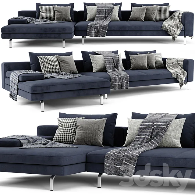 Zanotta Bruce Chaise Longue Sofa 3ds Max
