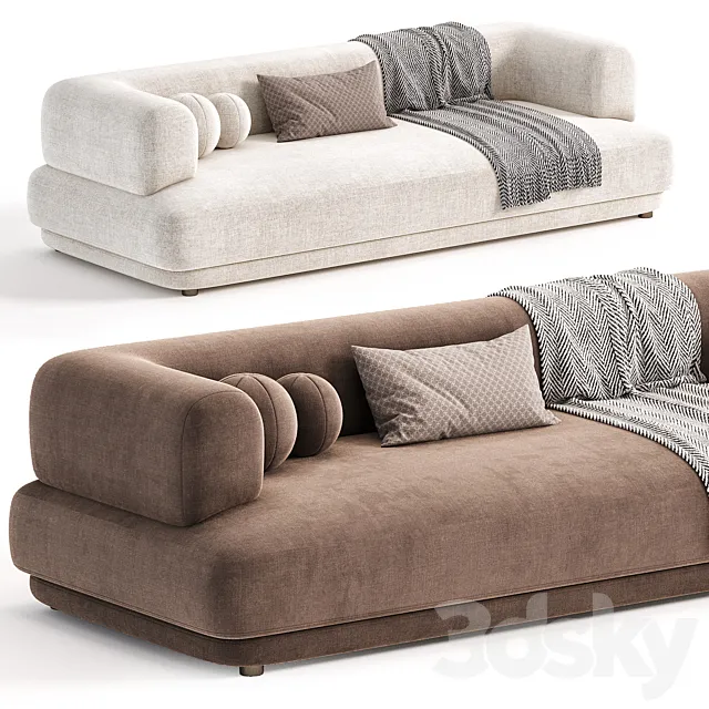 Zanotta BUMPER Fabric Sofa 3ds Max