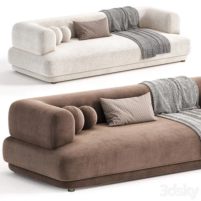 Zanotta BUMPER Fabric Sofa 3dsMax Model