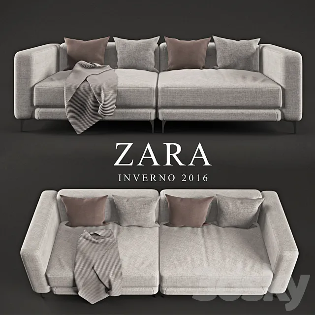 Zara 4 Seater featuring Mondo Fabric in ‘Almond’ 3DSMax File
