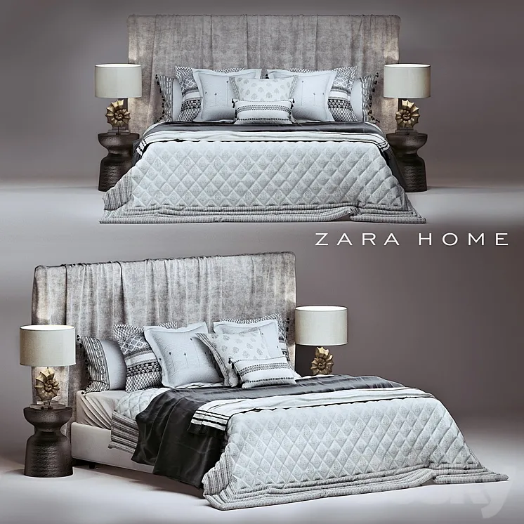 Zara Home bedroom set 3DS Max
