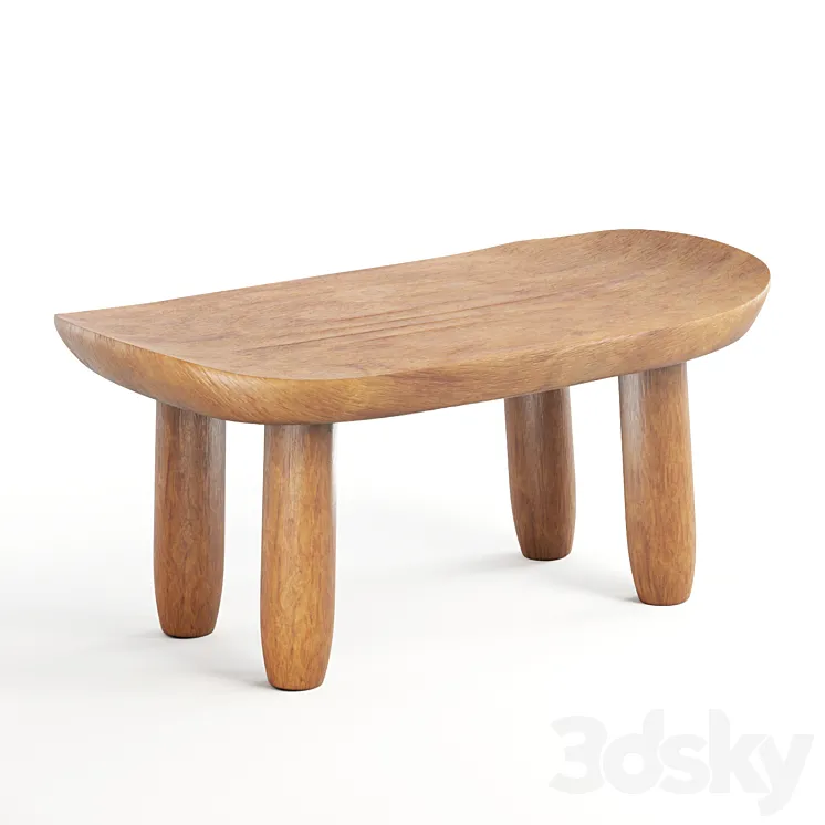 Zara Home Bowed Low Stool 3DS Max
