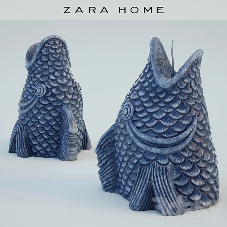 Zara home Candle Fish Candle 3DS Max