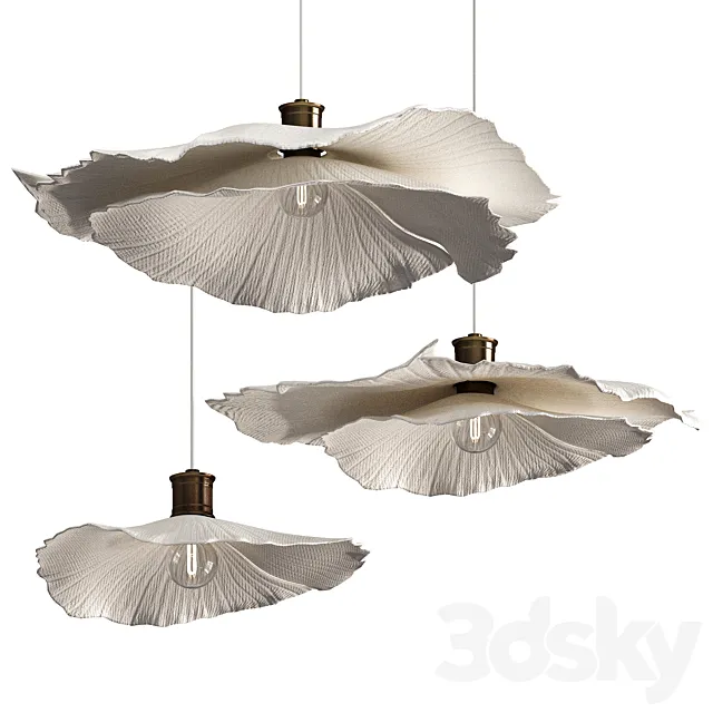 Zara Home ceiling Lamp in three sizes 3ds Max